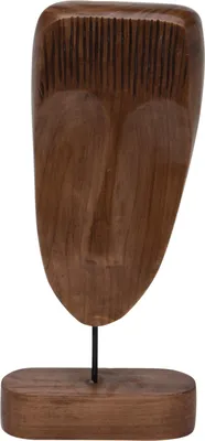 Productafbeelding van Houten decoratie Tuma - 44 cm, donkerbruin, langwerpig en hoger model