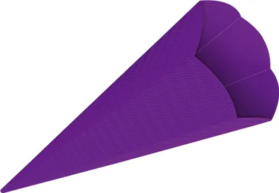 Produktbild von 3D Color Schultüten Bastelwellpappe 68CM LILA - Schultüten Rohling zum Basteln