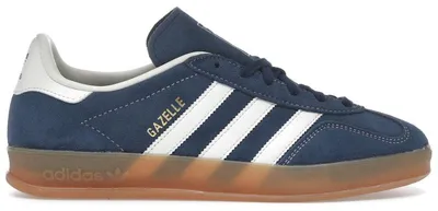 Immagine prodotto di adidas Gazelle Indoor, colore blu notte, dettagli bianco e oro metallizzato - taglia EU 35.5
