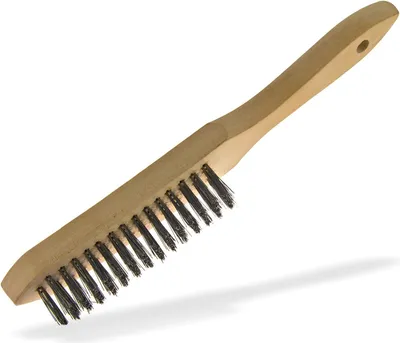 Produktbild von Stahldrahtbürste 4-reihig Holzgriff DSDB4H