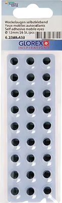 Produktbild von Glorex Wackelaugen rund 12mm, 26 Stück