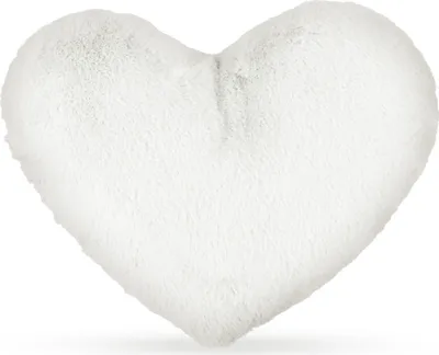 Produktbild von Herzkissen in Vier Farben – Weiches Plüsch-Dekokissen aus Polyester – Ideal als Valentinstagsgeschenk – Pflegeleicht, -