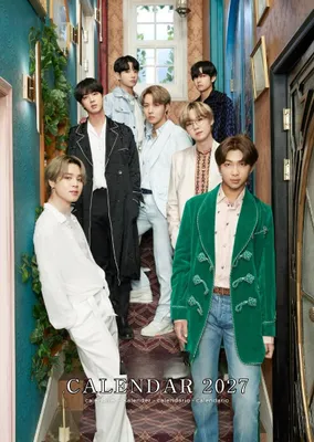 Wandkalender 2027, A3, K-Pop Gruppe, 12 Monate, Papier