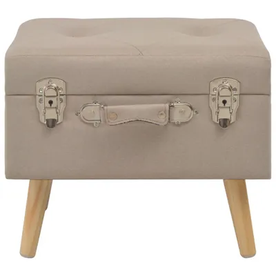 Produktbild von vidaXL Hocker mit Stauraum 40 cm Beige Stoff