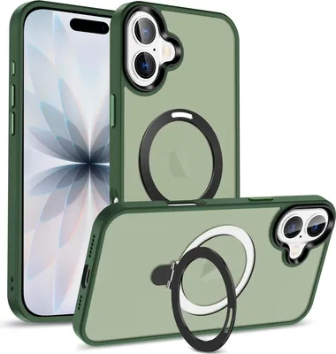 Zdjęcie produktu dla Hybrydowe, luksusowe etui na iPhone'a 17 z pierścieniem magnetycznym do osłony ochronnej MagSafe