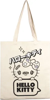 Zdjęcie produktu dla Konix 10019000027, Torba na zakupy, Biały, Poliester, Obraz, Hello Kitty, 210 mm