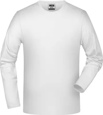 Immagine prodotto di Maglietta a maniche lunghe Elastic-T con Spandex, bianca, taglia M