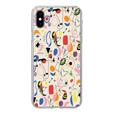 Produktbild von MuchoWow® Handyhülle Schutzhülle Hülle für iPhone Xs Muster - Abstrakt - Kunst Silikon Softcase Handy Hülle - Handytasche