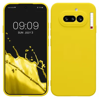 Produktbild von kwmobile Handyhülle für Nothing Phone (4a) Hülle - weiches Handy Silikon Case - Schutzhülle Cover - Strahlend Gelb