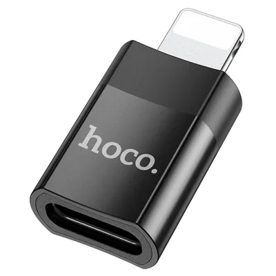 Image de HOCO Adaptateur de type C mâle (femelle) vers Lightning 8 broches UA17 noir