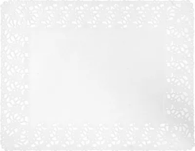 Produktbild von 1000x DUNI Tortenspitzen rechteckig 35 x 45 cm Weiß