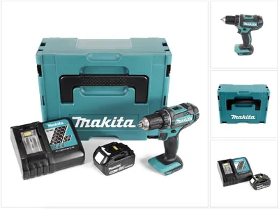 Produktbild von Makita DDF 482 RT1J Akku Bohrschrauber 18V 62Nm + 1x Akku 5,0Ah + Ladegerät im Makpac 2