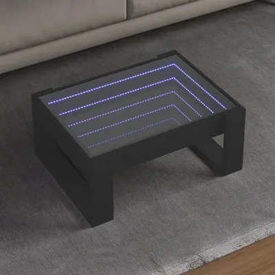 Obrázek produktu pro Maison Exclusive – konferenční stolek s LED osvětlením Infinity, černý, 70 x 53 x 30 cm