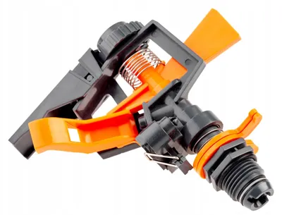 Produktbild von Schmith Impulsregner Kunststoff auf Erdspieß | Rasensprenger zur Gartenbewässerung | Robuster Gartensprenger für Rasen & Beete | Sprenger Sprinkler Rasenbewässerung Premium Regner