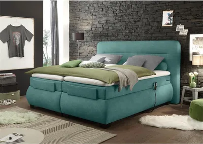 Produktbild von Boxspringbett 180x200 cm elektrisch verstellbar EDIRNE-09 in Uran 05 denim