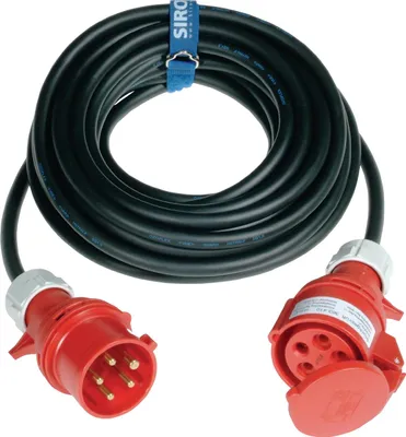 Produktbild von CEE-Verlängerung 16 A 400 V 10m H07RN-F 5x2,5 mm² schwarz IP44
