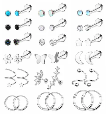 Produktbild von Solidchoice – Set mit 18 chirurgischem Stahl für Piercings