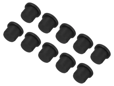T-förmige Silikonstopfen, 11,5 mm, schwarz, 10 Stück