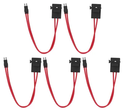 Image de 5Pcs Car Fuse Holder Connector Mini Heavy Duty Wire Extension for Vehicle ATM 20A 16AWG with 5 Fuses(ACM Long Feet 9.1mm )