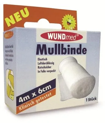 Zdjęcie produktu dla WUNDmed® 02-103 WUNDmed® Mullbinde 02-103 weiß 6,0 cm x 4,0 m, 1 St.