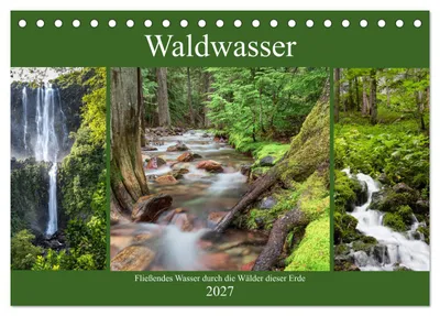 Produktbild von Waldwasser (Tischkalender 2027 DIN A5 quer), CALVENDO Monatskalender