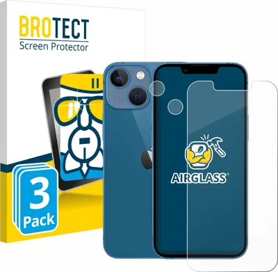Produktbild von 3x BROTECT Schutzglas für Apple iPhone 13 mini (Display+Kamera) Schutzfolie Panzer Folie Glas Display Schutz klar