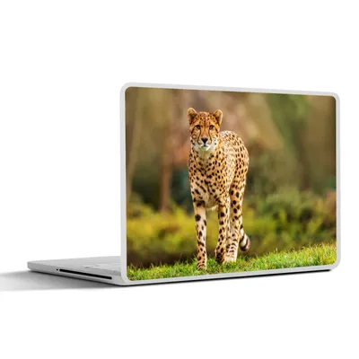 Produktbild von MuchoWow® Laptop Aufkleber Sticker Cover Wildtiere - Gras - Leopard - Natur 32.5x23.5 cm - Sticker für Laptop - Selbstklebend