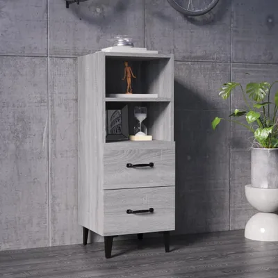 Obrázek produktu pro vidaXL Příborník Grey Sonoma 34,5x34x90 cm výrobek ze dřeva