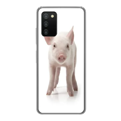 Produktbild von MuchoWow® Handyhülle Schutzhülle Hülle für Samsung Galaxy A03s Schwein - Tiere - Weiß Silikon Softcase Handy Hülle - Schutz