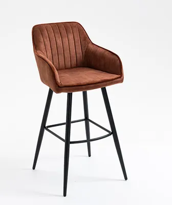 Produktbild von Barhocker BODIENO, 2-er set, Braun, Metallgestell, pulverbeschichtet, 54x55x102 cm