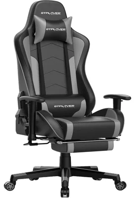 Obrázek produktu pro Herní židle, reproduktor s Bluetooth, ergonomický design, černá a šedá