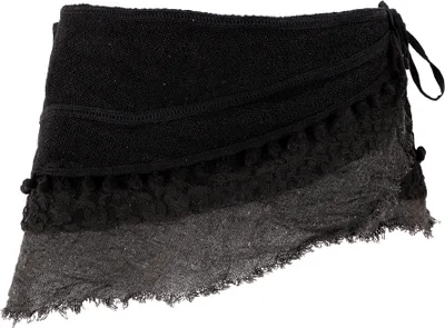Produktbild von Goa Cacheur mit Spitze, Minirock, Wickelrock Gürtel - Schwarz, Damen, Baumwolle, Größe: S