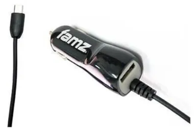 Immagine prodotto di Caricabatterie da auto micro USB nero da 1200 mah
