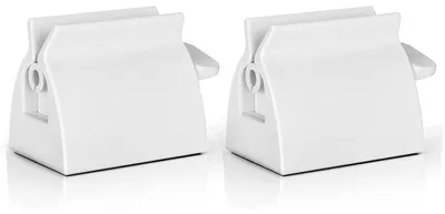 Productafbeelding van Tandpasta-uitknijper, set van 2 voor badkameraccessoires, wit