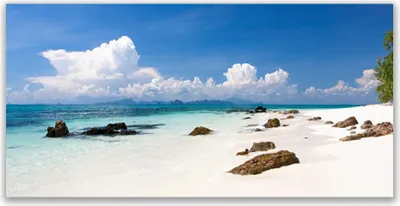 Produktbild von Tulup Leinwand-Bilder 120x60 Wandbild Canvas Kunstdruck Strand Steine Landschaft