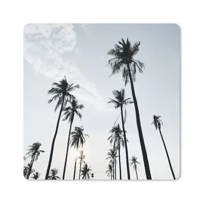 Produktbild von MuchoWow® Mauspad Mousepad Palmen - Sommer - Tropisch 20x20 cm - Mousepads - Maus Mat - Pad - Mausunterlage - Desk Mat - Bureauartikeln
