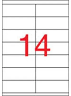 Obrázek produktu pro APLI 01275, Bílá, 105 x 40 mm, 1400 kusů, 100 listy, A4
