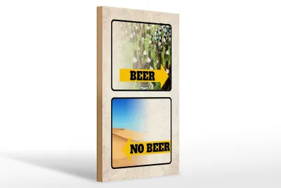 Produktbild von Holzschild Alkohol 20x30cm Bild Beer No Beer Bier