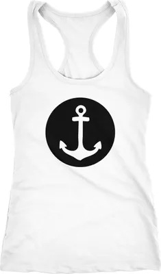 Produktbild von läßiges Damen Tank-Top mit Anker Motiv Neverless® weiß M