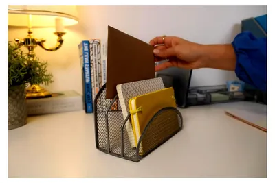 Produktbild von Briefständer Office (3 Fächer, Drahtmetall) silber