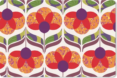 Produktbild von MuchoWow® Mauspad Mousepad Retro - Flower Power - Vintage - Farben 27x18 cm - Mousepads - Maus Mat - Pad - Mausunterlage - Büroartikel - Desk Matten