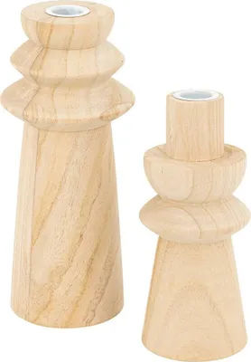 Produktbild von Set aus 2 kerzenhaltern uma holz h235cm  - Atmosphera créateur d'intérieur