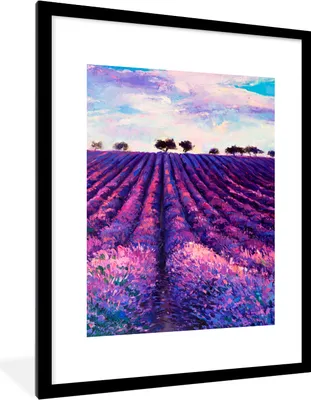 Produktbild von MuchoWow® Gerahmtes Poster Ölfarbe - Malerei - Blumen 60x80 cm - Poster mit Schwarzem Bilderrahmen Wandposter Rahmen Foto Bilder - Wohnzimmer - Dekorationen - Prämie