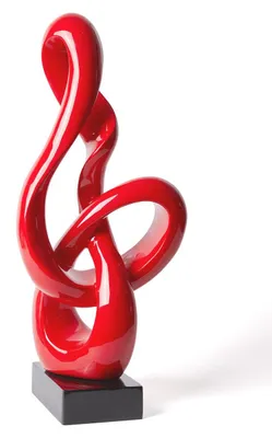 Musik-Skulptur Violinschlüssel, Kunstharz, Rot, 58 cm