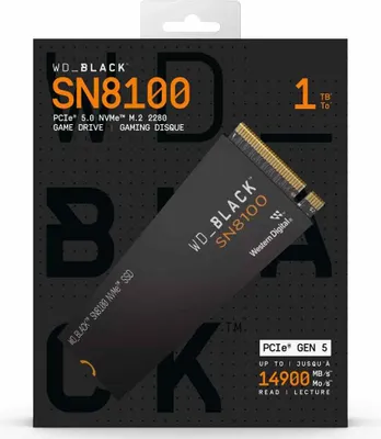 Immagine prodotto di WD SSD M.2 (2280) 1TB Black SN8100 PCIe 5.0/NVMe (Di)