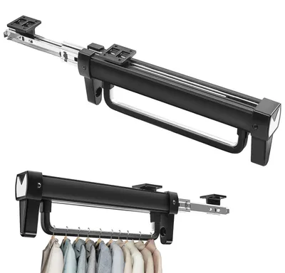 Teleskop-Kleiderstange ausziehbar 31–56,5 cm, schwarz, 20 kg belastbar