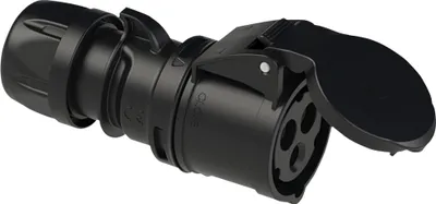 Image de PCE CEE 32 A/240 V 3-P Plug Female Noir - Série SHARK