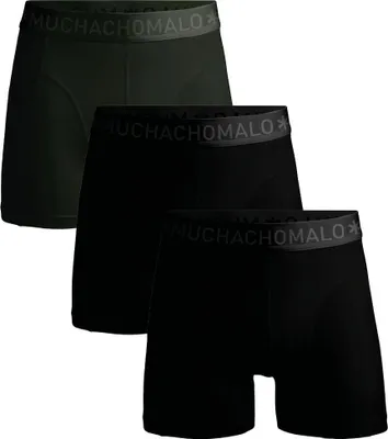 Produktbild von Muchachomalo Herren Boxershorts – 3er Pack – Baumwolle Stretch – Bequeme Unterwäsche – Größe XXL - U-CMSOLID-12
