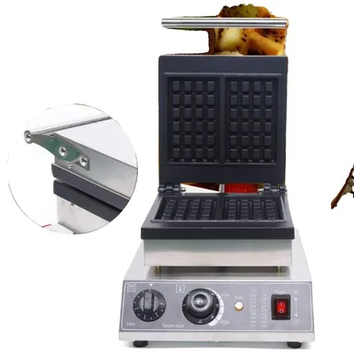 Obrázek produktu pro Vaflovač, 1750 W, otočný o 180°, nastavitelná teplota, nerezová ocel, teflonový povrch