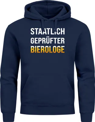 Produktbild von Hoodie Herren für das  Staatlich er Bierologe Ersatz Tracht Pullover Volksfest Bierfest Outfit Spruch Lustig Moonworks®